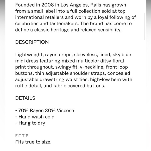 rails frida meadow multicolor ditsy floral midi dress - Picture 10 of 10